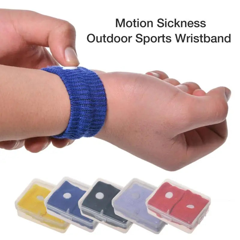 2Pcs anti Nausea Wrist Band Wrist Support Sports Safety Wristbands Anti-Motion Sickness Bracelet Wrist Band Outdoor Travel Kit